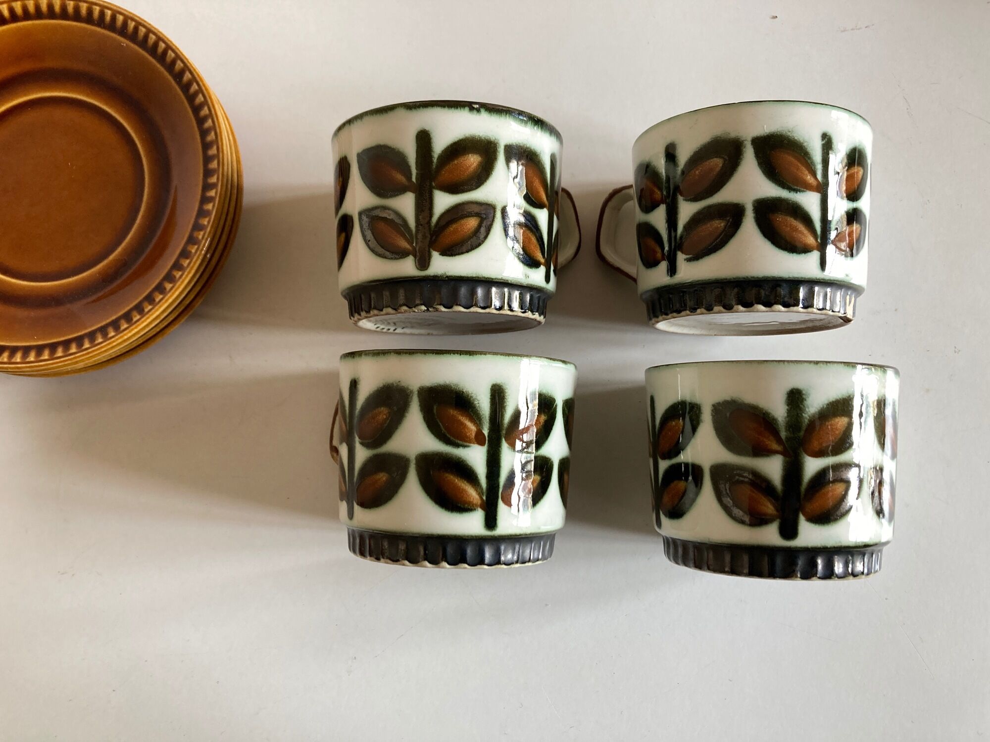 Set of 4 cups of rambouillet 1960 lunches from Boch Belgium