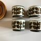 Set of 4 cups of rambouillet 1960 lunches from Boch Belgium