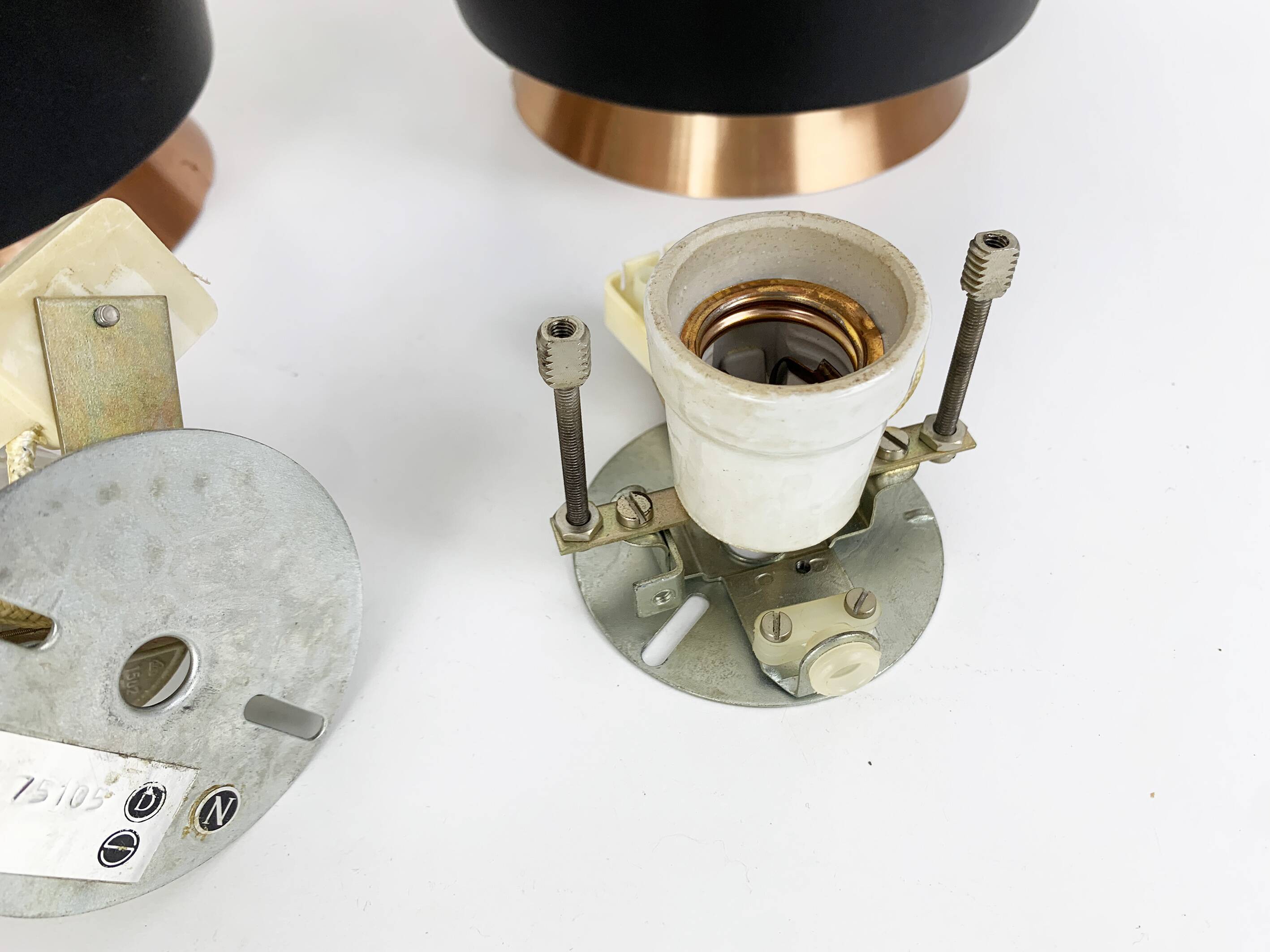 Pair of Tivoli Jørn Utzon ceiling lights for Nordisk Solar Denmark, 1950-60s