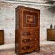 Secretary in veneer wood and walnut period transition xviii eme century