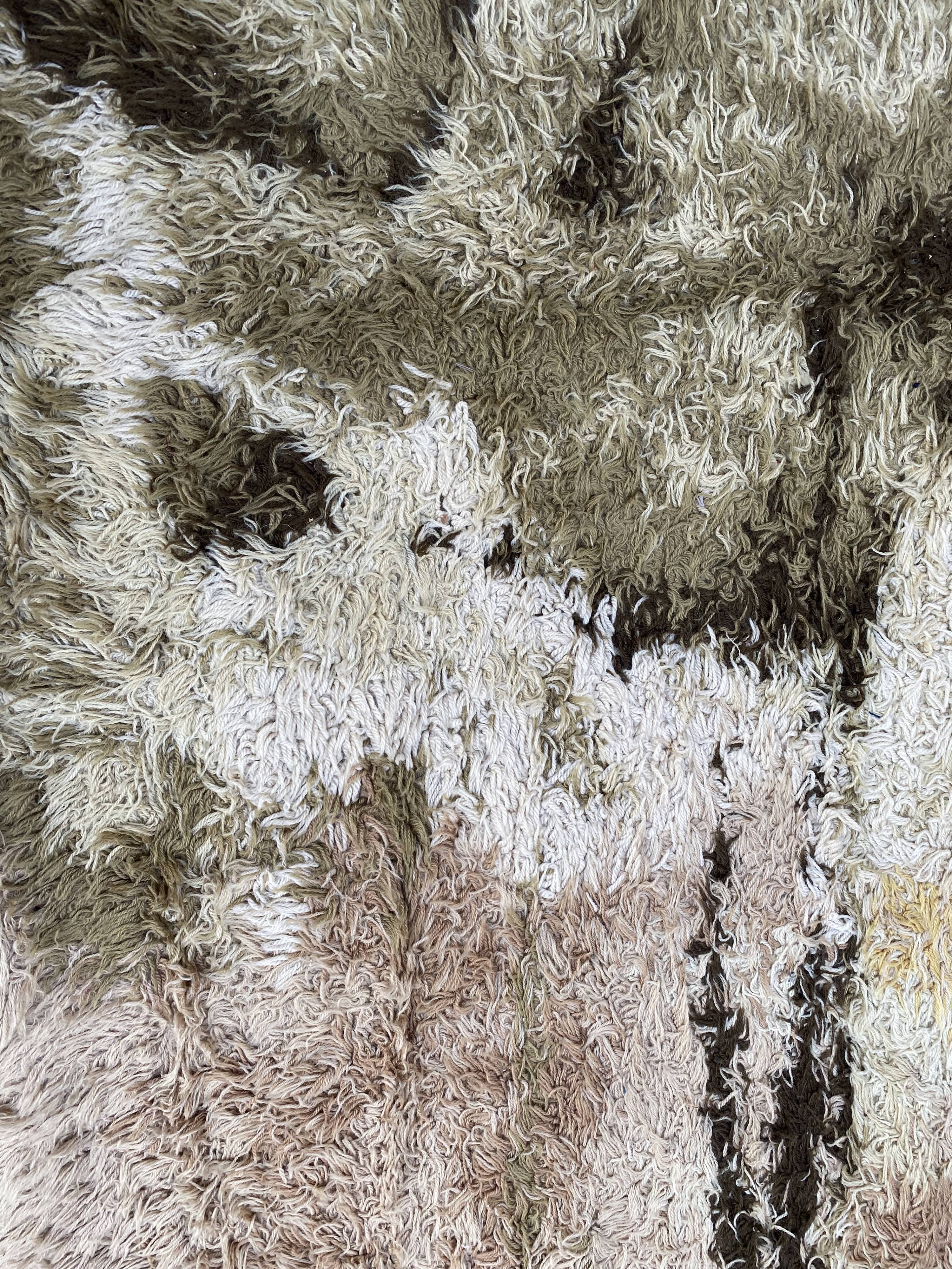 Nice big Scandinavian vintage carpet abstract designs 200x300 cm