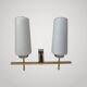 Vintage old french double wall light "maison arlus" 1950