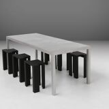 Black stackable stools of side tables (new) by Bram Vanderbeke, Belgium, 2017
