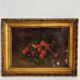 Huile sur toile nature morte aux cerises 19eme