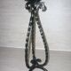 Wrought iron candle holder