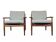 Pair of teak easy armchairs by Svend Aage Eriksen for Glostrup