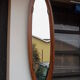 Design mirror with frame in teak, 50s - 140x30cm