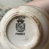 Old mustard pot with floral decoration Digoin