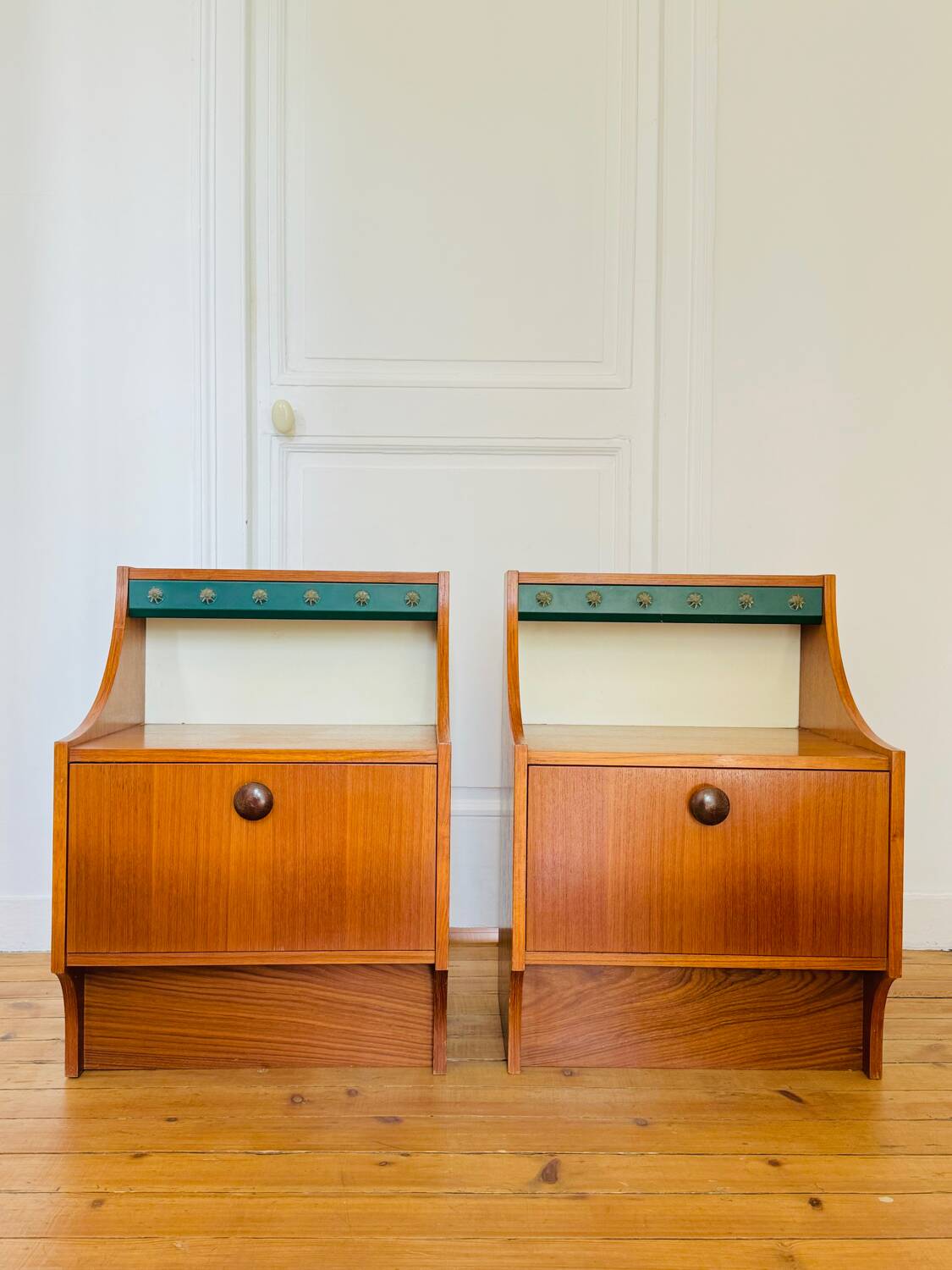 Pair of vintage Scandinavian design bedside tables