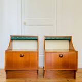 Pair of vintage Scandinavian design bedside tables