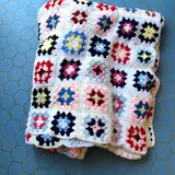 Vintage crochet plaid from the 70s