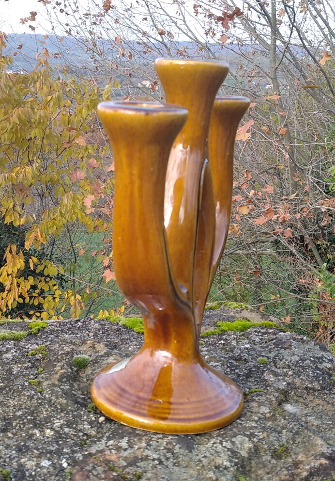 Ceramic candle holder dieulefit