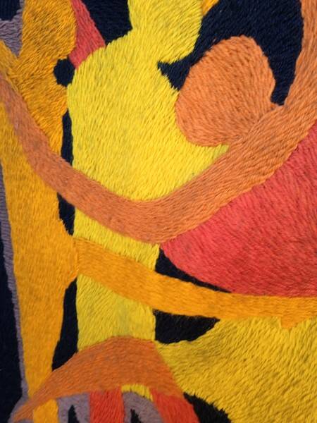 Vintage design canvas tapestry from the 70s