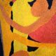 Vintage design canvas tapestry from the 70s