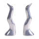 Pair of cast aluminum candle holders by Anna Efverlund