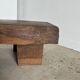 Asian solid wood quadripod brutalist coffee table H30 L81 l42