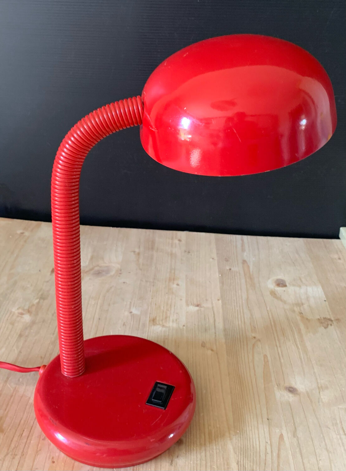 Vintage red desk lamp