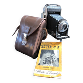 KODAK 6.3 model 21 camera with its bag and instructions 1950