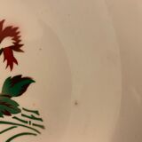 Set of 8 hollow plates made of ancient red earthenware Digoin Sarreguemines