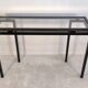 Magnificent console design by Pierre Vandel Paris 1970s black lacquered.
