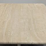 Italian coffee table, travertine end table, 1960s-70s