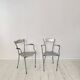 Set of French Armchairs in Metal and Copper, 1980s