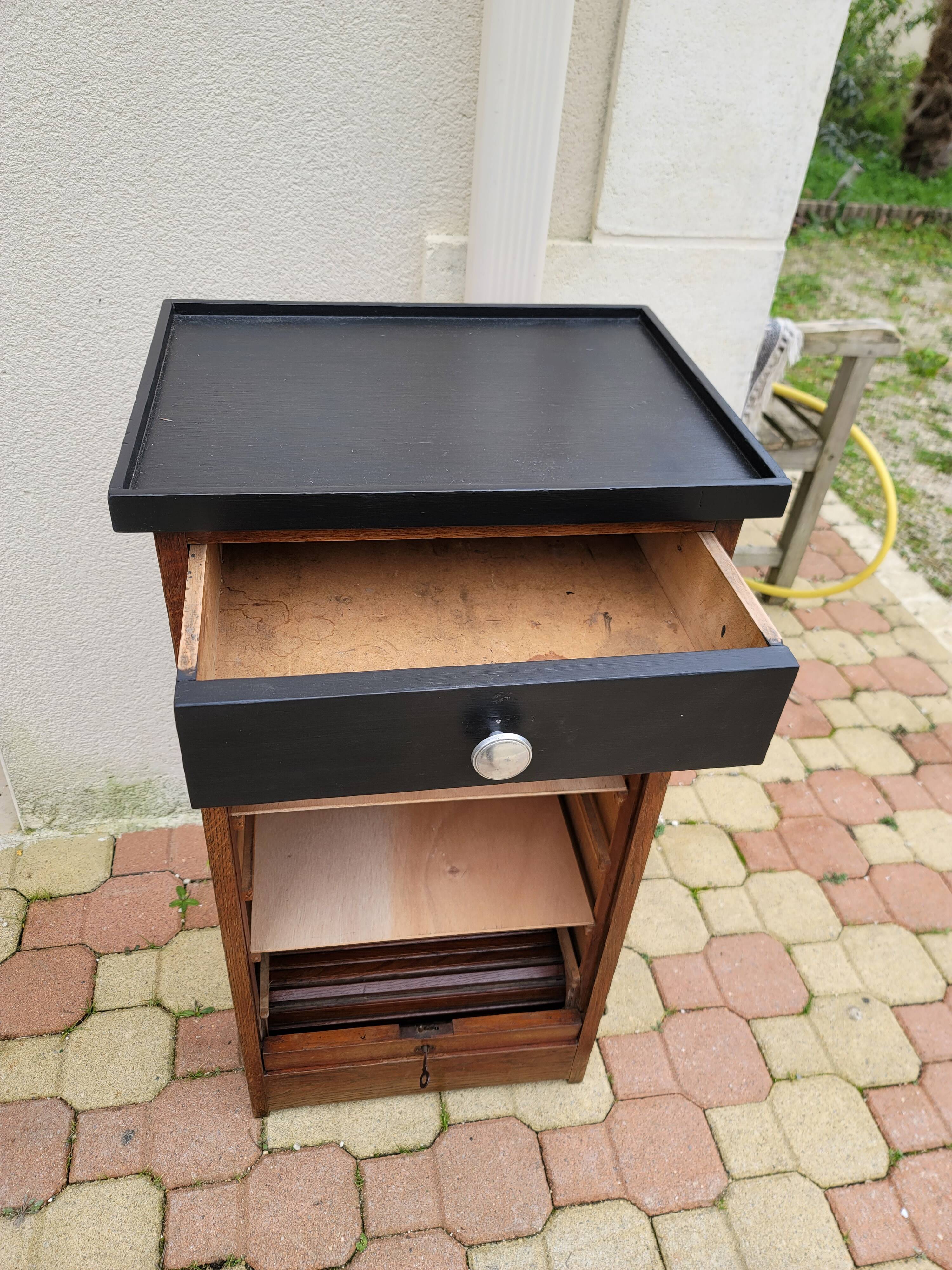 Vintage curtain binder cabinet