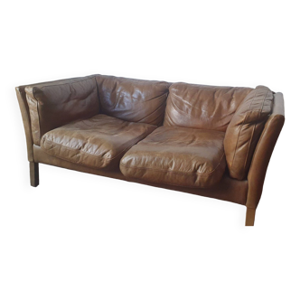 Scandinavian vintage leather sofa