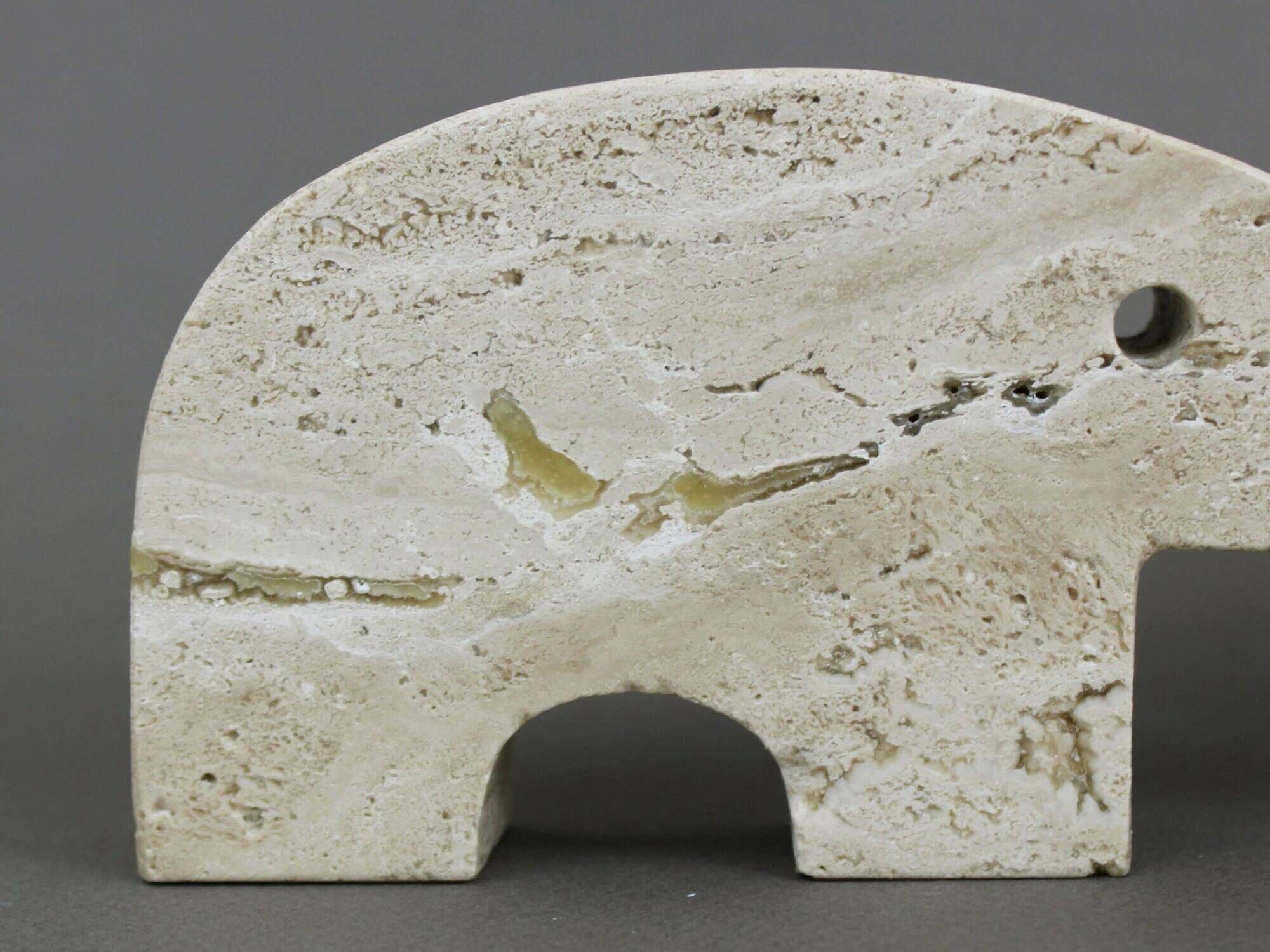 Set of 4 travertine anteaters Fratelli Mannelli vintage 70s