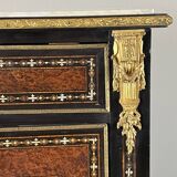 Secretary from the time of Napoleon III in marquetry and gilded bronzes, 19th century.