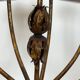 Important gilded wrought iron candelabrum with 11 arms.