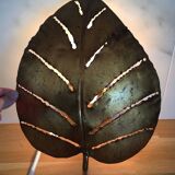 Leaf wall lamp in gold metal 1970