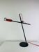 1980s spotlight lamp, red and black metal, vintage