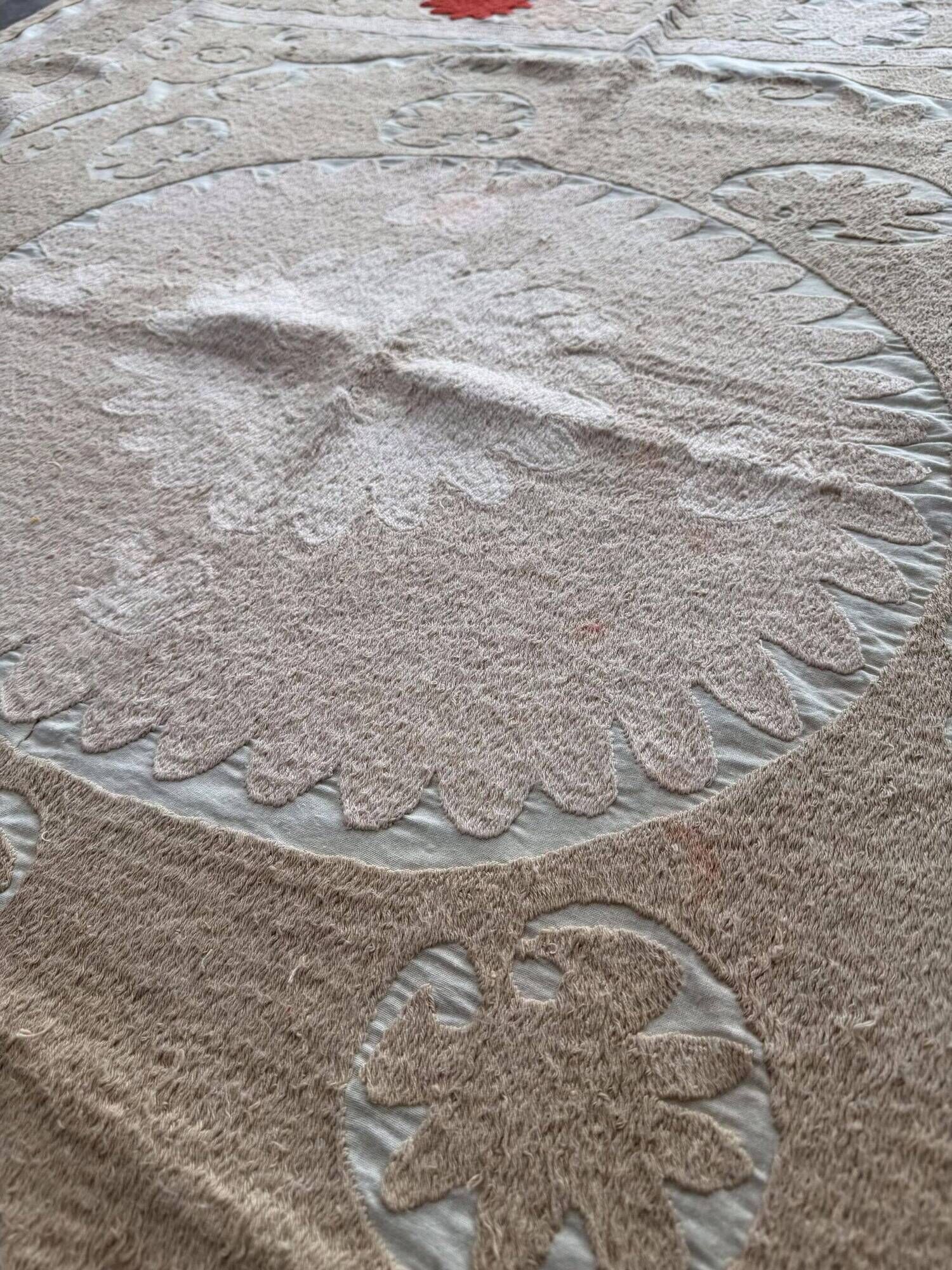 Vintage hand-embroidered tablecloth 143x146 cm