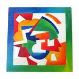 Abstract geometric painting