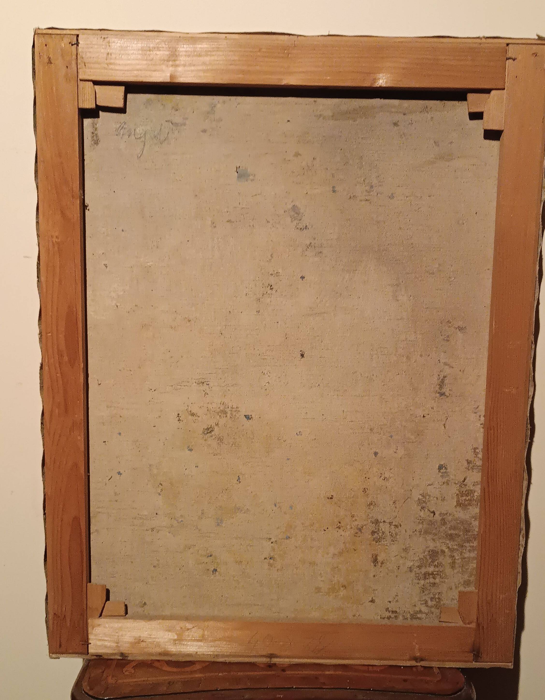 Tableau antique portrait féminin huile sur toile ennio pozzi (1893-1972)