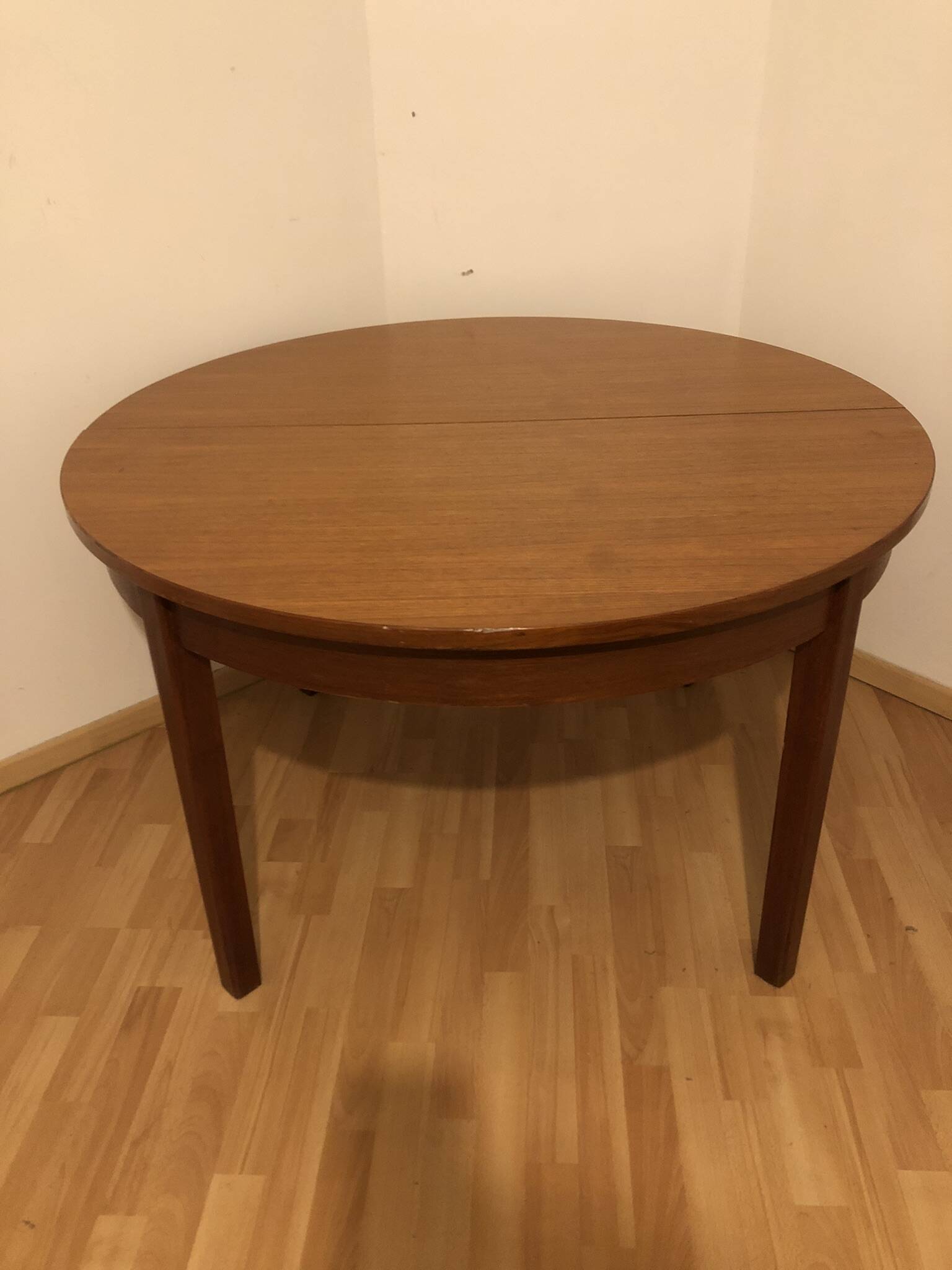 Scandinavian extendable teak dining table