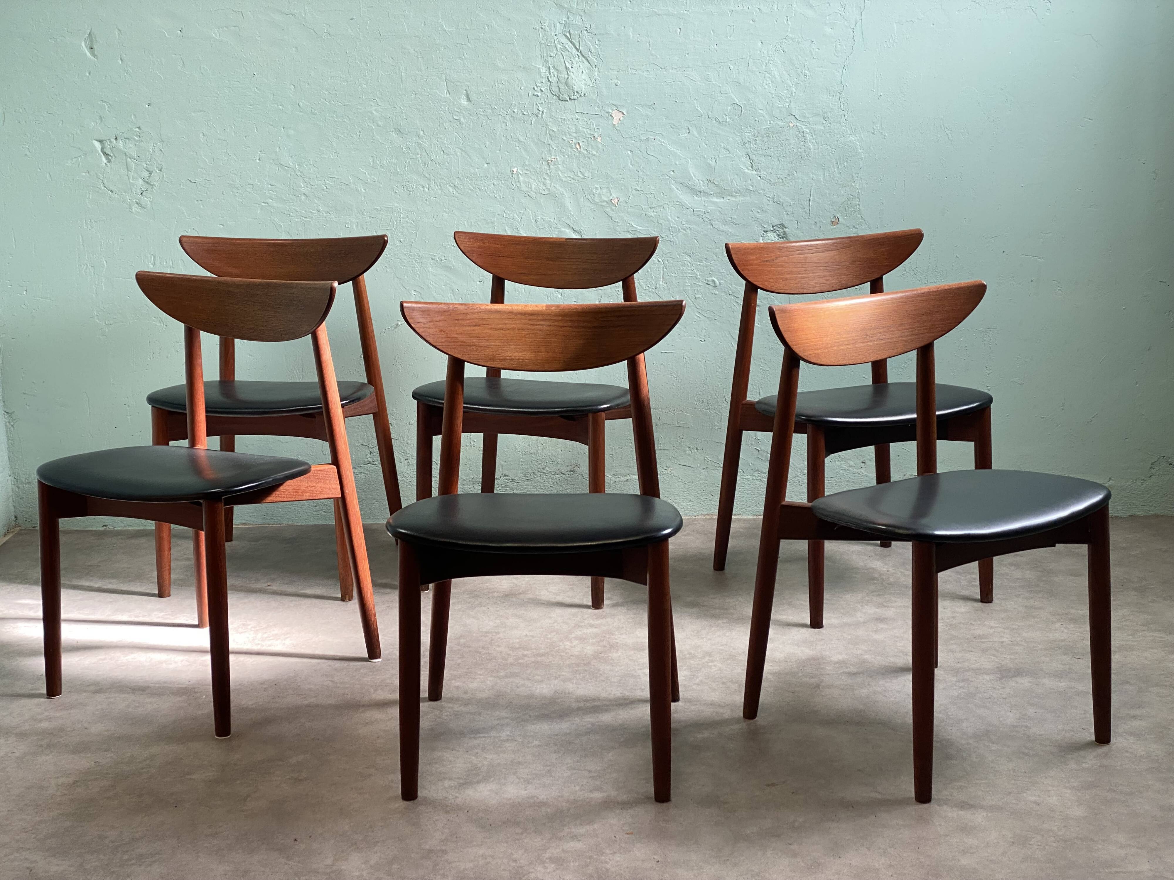 6 Danish chairs by Harry Ostergaard