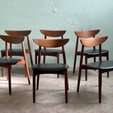 6 Danish chairs by Harry Ostergaard