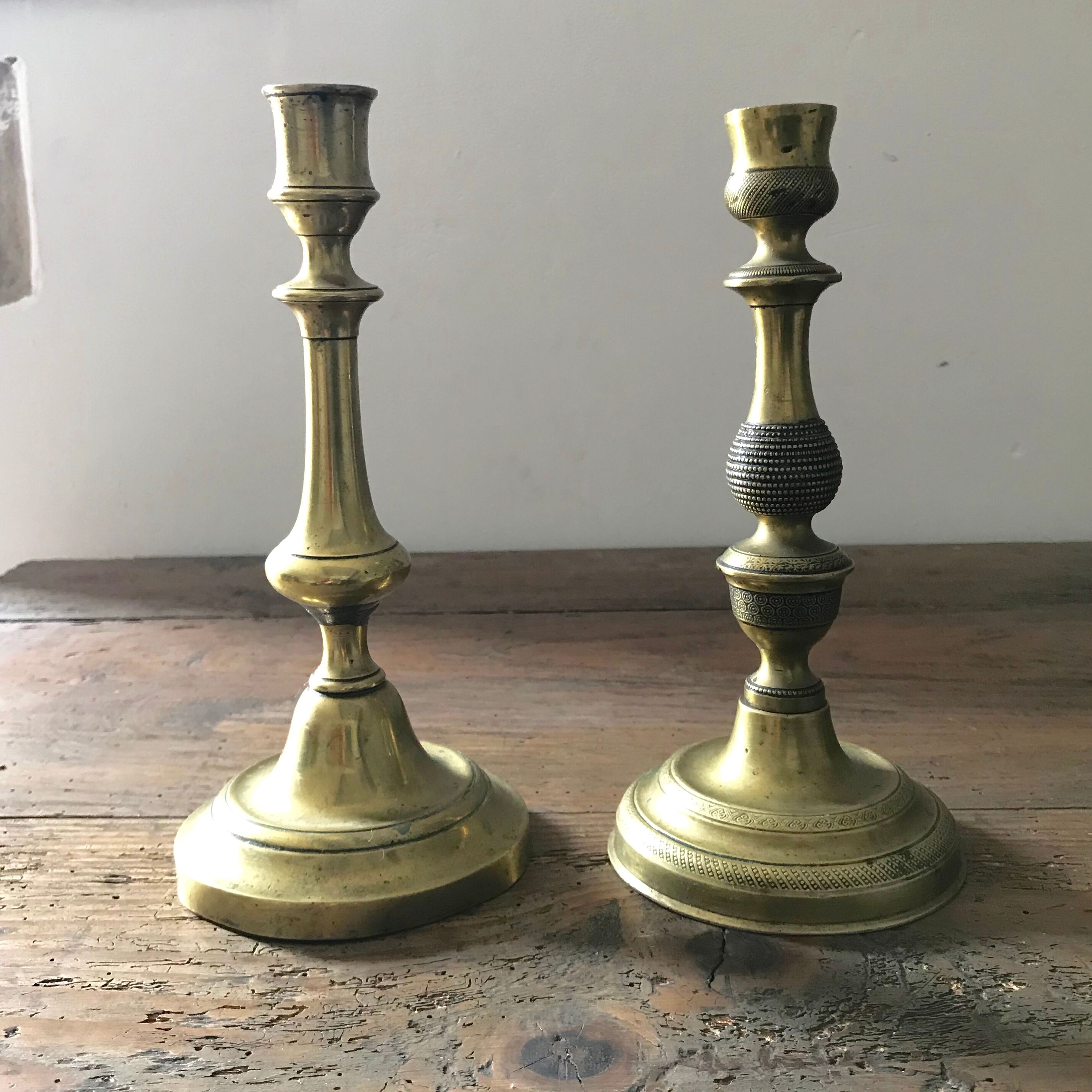 Brass candlesticks
