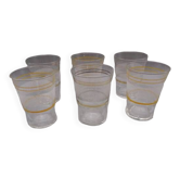 Set of 6 vintage glasses from the 50's/60's