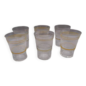 Lot de 6 verres vintage années 50/60'