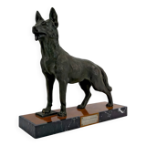 Sculpture representing a German Shepherd, Perrier Challenge Trophy, 1942