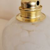 Brass and Clichy glass wall lamp