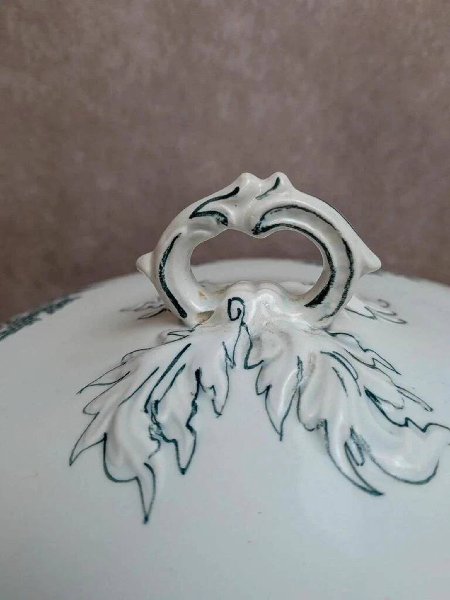 Old iron earth vegetable light – Onnaing pottery – Sorbier decoration