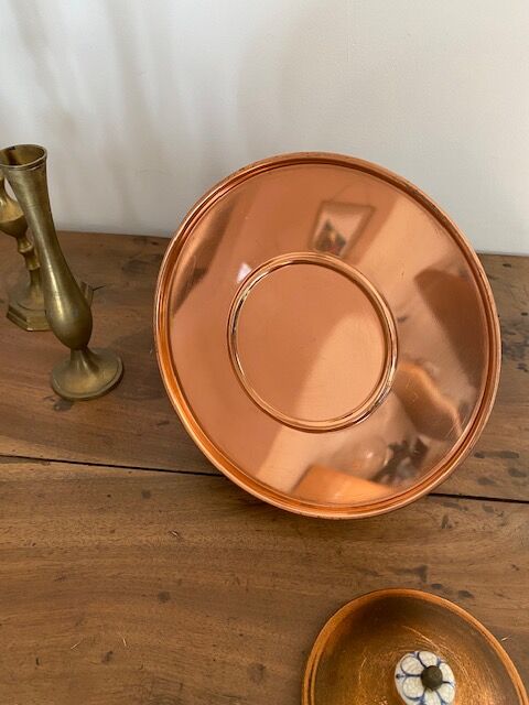 Copper kettle porcelain handle