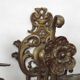 Pair of Heavy Victorian Bronze Triple Wall Sconces Griffin & Flower Detail