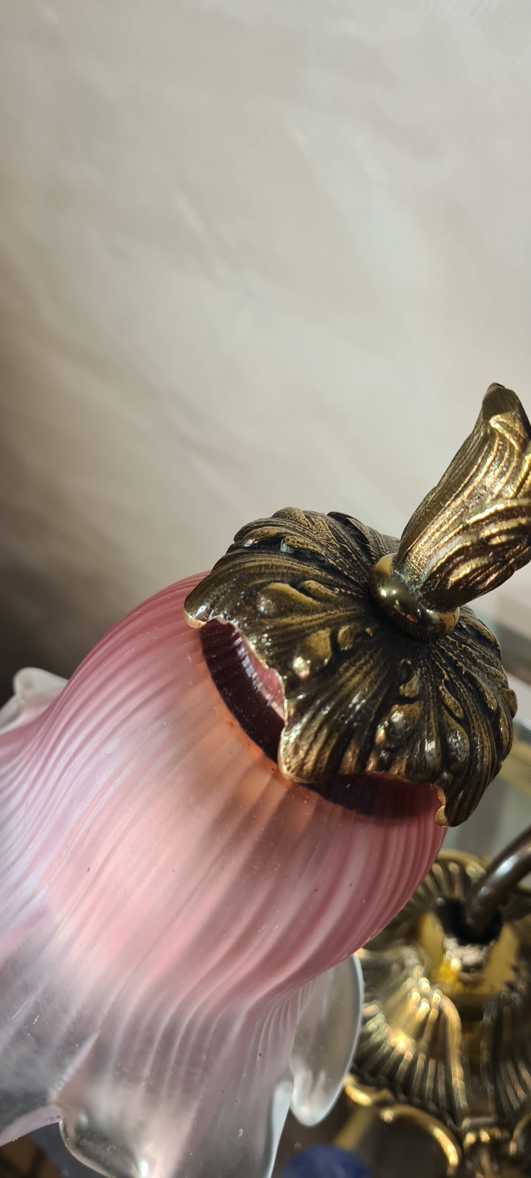 art nouveau bronze lamp