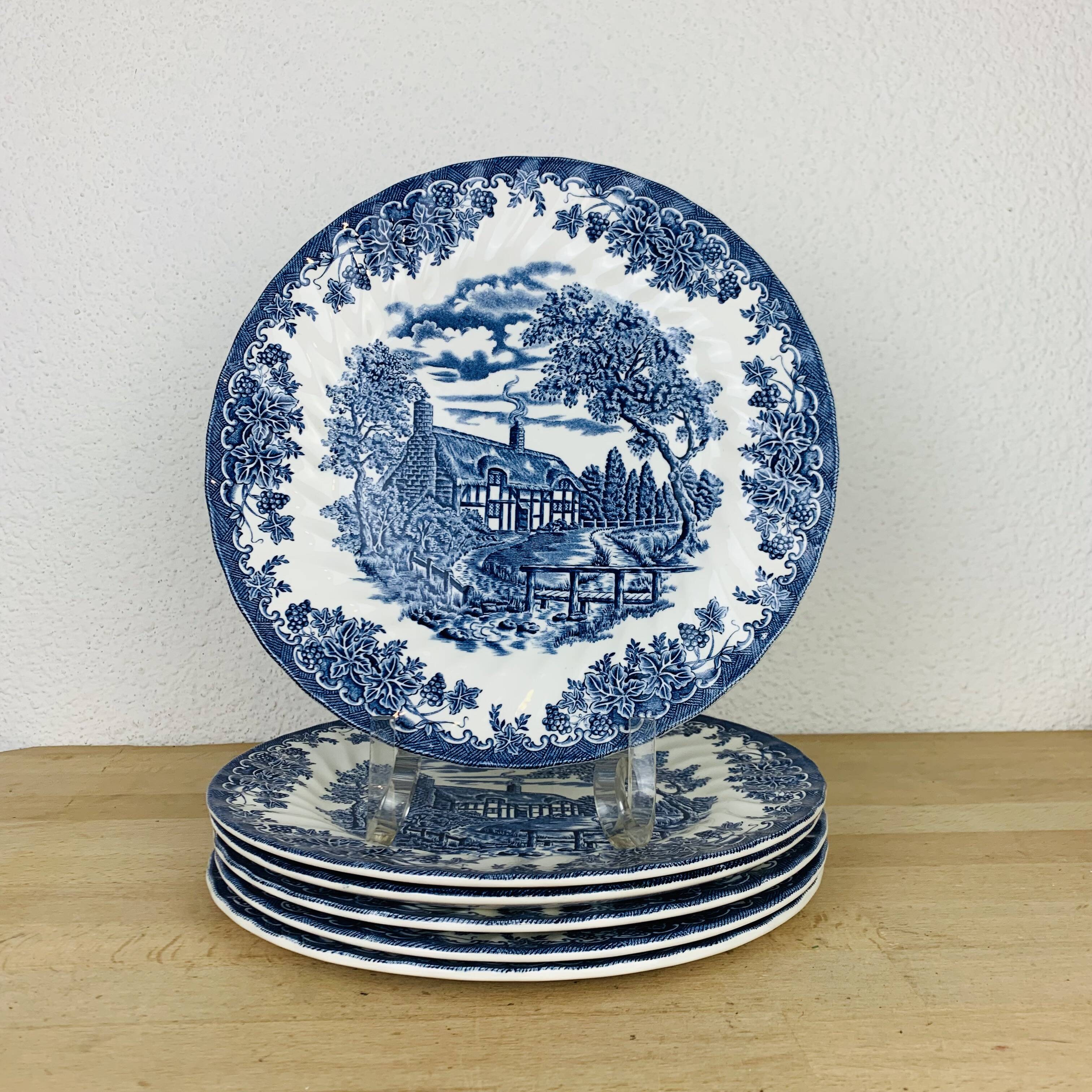 6 Myott The Brook English Ironstone Flat Plates