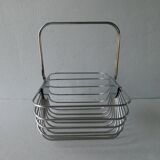 Chrome metal basket, 70s